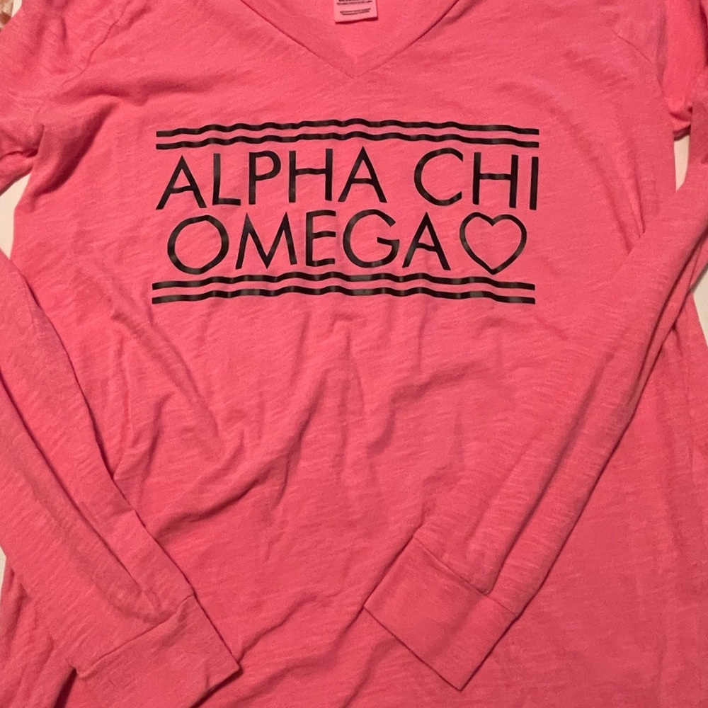 Alpha Chi Omega PINK Victoria’s Secret Top size S